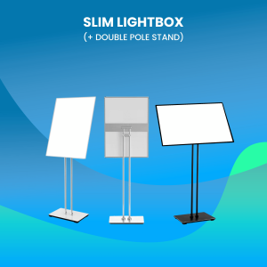 Slim Lightbox & Double Pole Stand