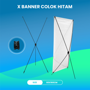 X Banner Colok Hitam