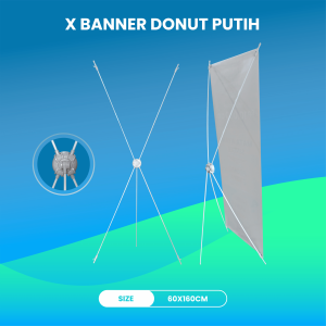 X Banner Donut Putih